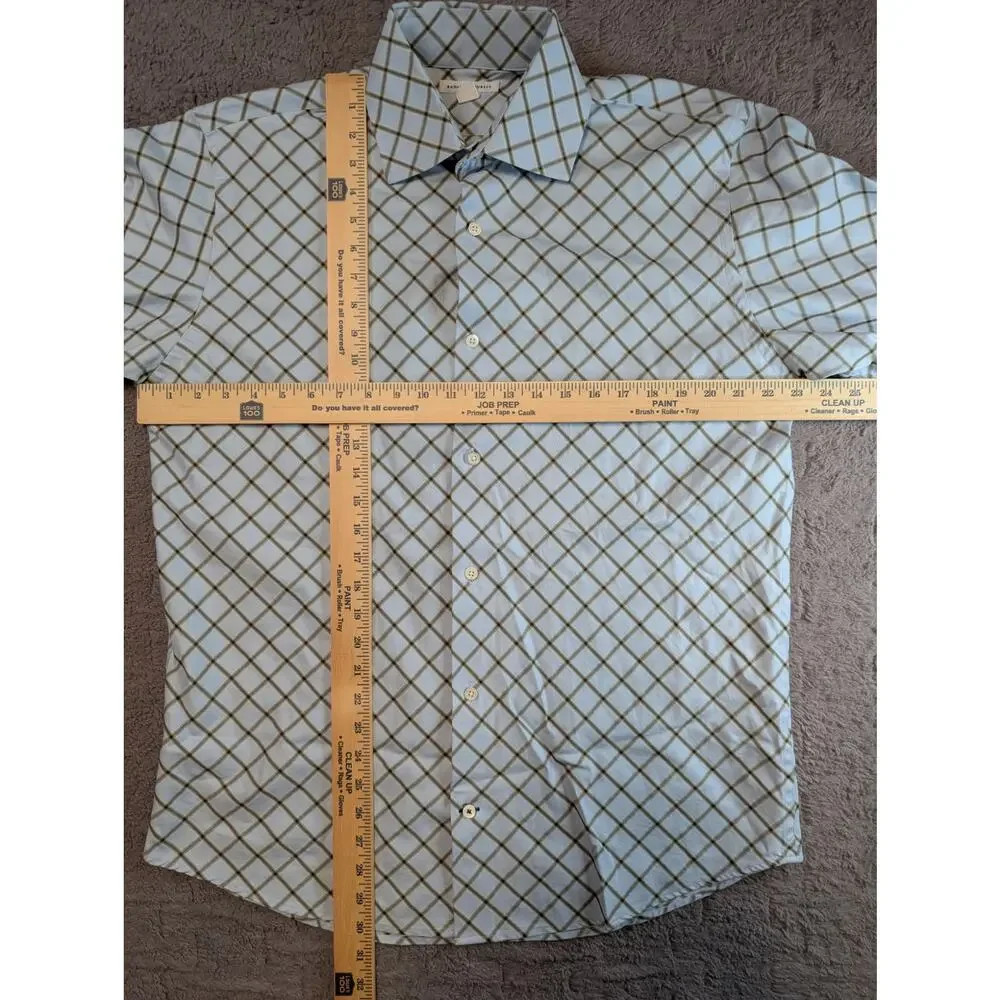 Men's Banana Republic Button-up Shirt, Blue/Brown - Size L